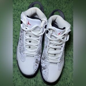Jordan Dub Zero White and Gray Sneakers